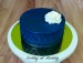 Modrý prošívaný dortík na zkoušku