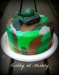Maskáčový dort s tankem pro našeho Vojtíka